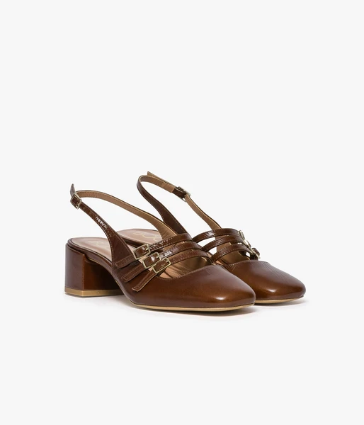 BABIES SLING BACK DEMI COGNAC