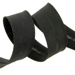 Biais replié 20 mm noir