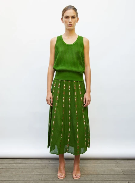 jupe longue maille ikat