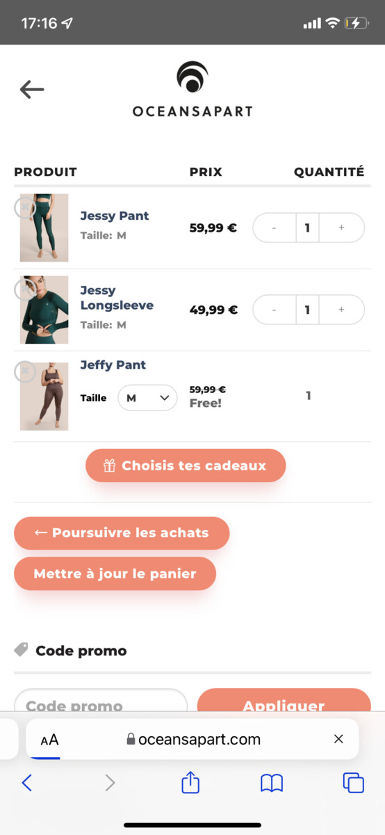 Panier - OCEANSAPART FR