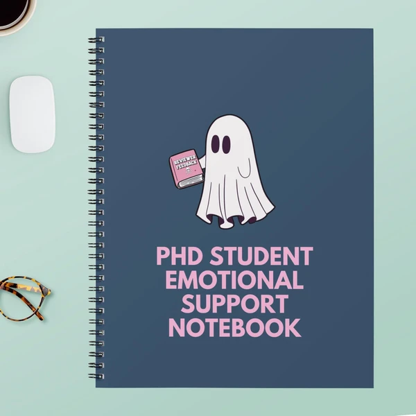 Journal de soutien émotionnel pour étudiant en doctorat, cahier d'études supérieures, cadeau amusant pour étudiant diplômé, doctorat, étudiant au doctorat, étudiant à la maîtrise
