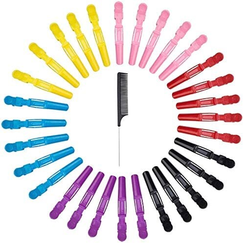HBselect Set de 30+1 Pinces à cheveux de salon pour coiffure Sectionnement professionnel Barrettes en crocodile plastique,Pinces Professionnelles pour Cheveux Pinces pour tous Types de Cheveux: Amazon.fr: Beauté et Parfum
