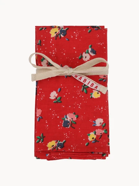 Serviettes de table en jacquard de coton bio Circus, 4 pièces