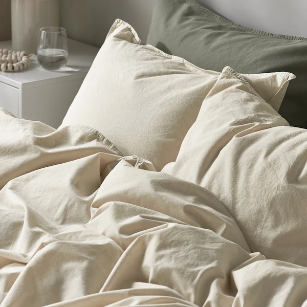 — ikea, ÄNGSLILJA parure de lit (naturel)