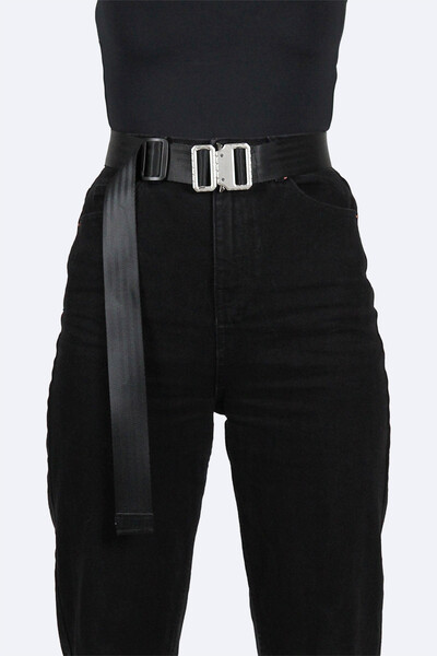 X-4 | Handmade, Sustainable and Vegan Black Techno Belt | NAKT