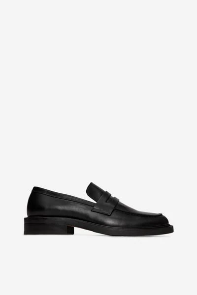 Mocassins en cuir – Noir – Homme – ARKET FR