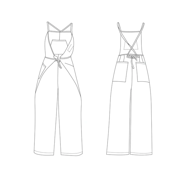 Pablo artist overall sewing pattern - Sizes 0 to 20
