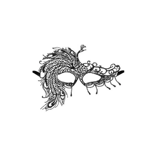 MASQUE DENTELLE CR&Eacute;PUSCULE ECLIPSE NOIR T.U