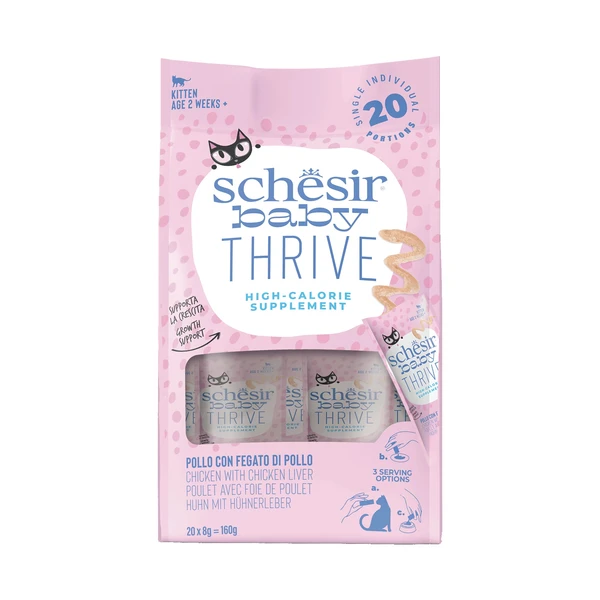 SCHESIR Kitten Thrive Sachet pour chaton - Poulet/Foie de poulet