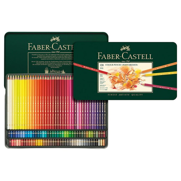Boîte en métal 120 crayons polychromos