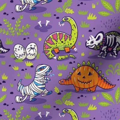 Jurassic halloween Fabric | Spoonflower
