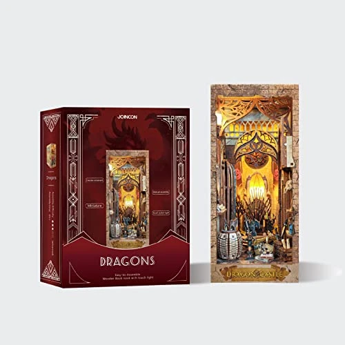Kit de construction de maison miniature 3D pour adolescents et adultes (danse du dragon magique)