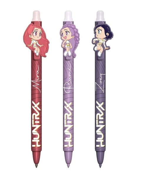 KPOP DEMON HUNTERS - PACK DE 3 STYLOS EFFACABLE