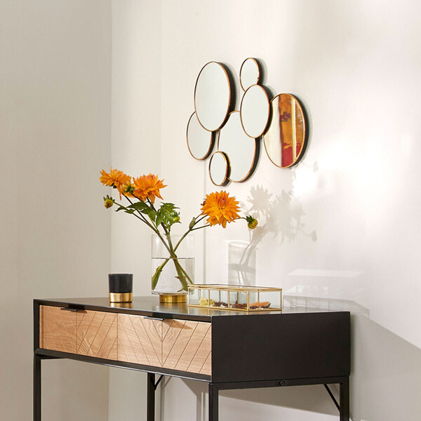 Miroir 'Lila' formes rondes 61x37 cm