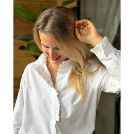 Box couture chemise - Jean & col - coton blanc