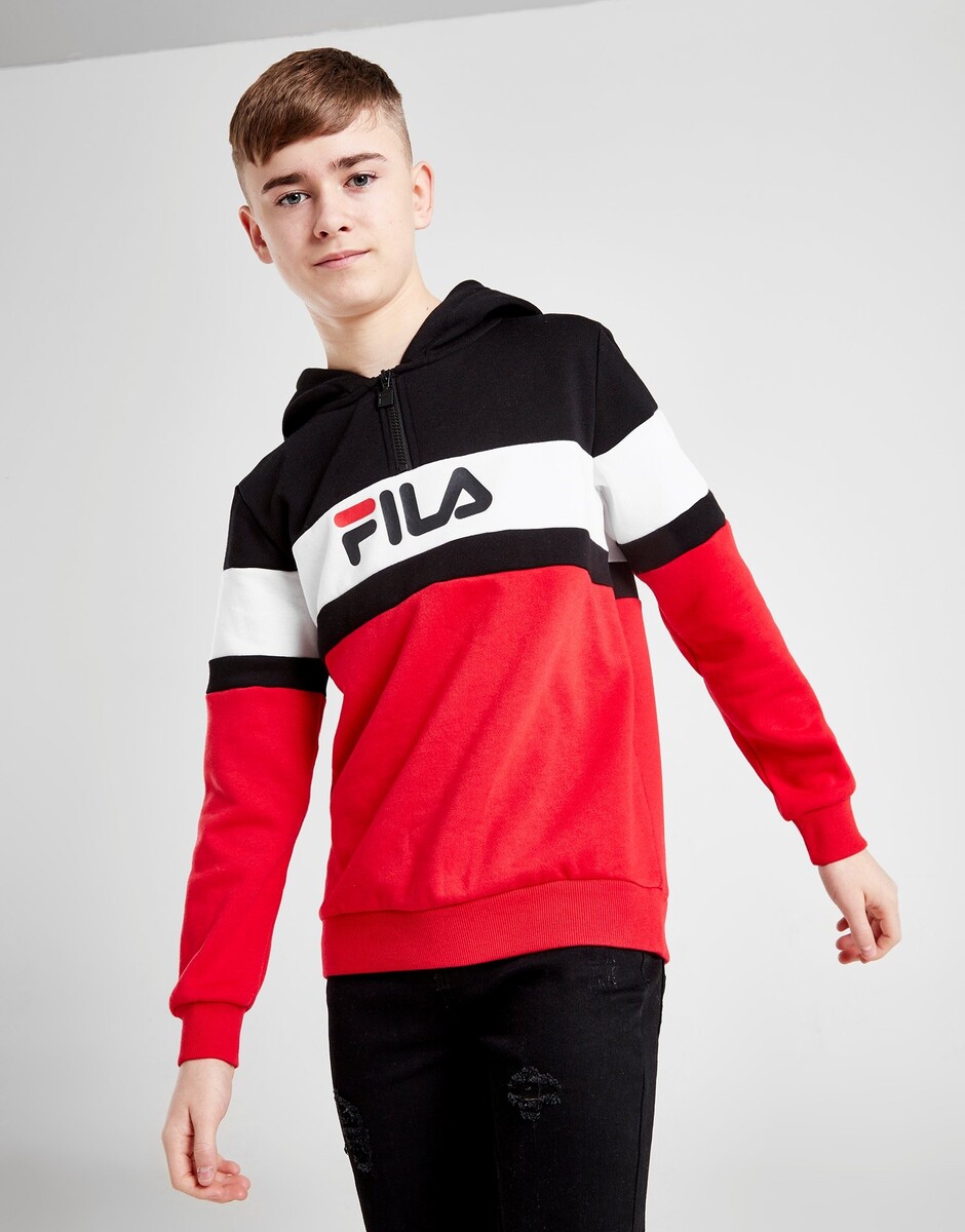 Fila Sweat à capuche Colour Block 1/4 Zippé Junior