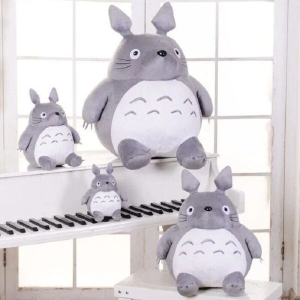Totoro Plush Toys Soft Stuffed Animal Cartoon Pillow Cushion Cute Fat Cat - Ghibli Merch Store - Official Studio Ghibli Merchandise