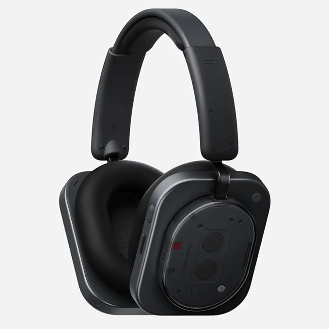 Nothing Headphone (1) Kabellose Over-Ear Kopfhörer mit ANC, bis zu 80h Akkulaufzeit, Hi-Res, Raumklang, wasserfest – Schwarz
