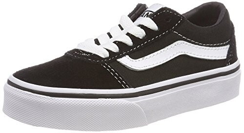 Vans - Ward - Basekets Basses - Mixte Enfant - Noir (Suede/Canvas/Black/White Iju) - 36 EU