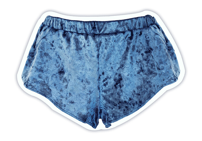 Short Blue Velvet