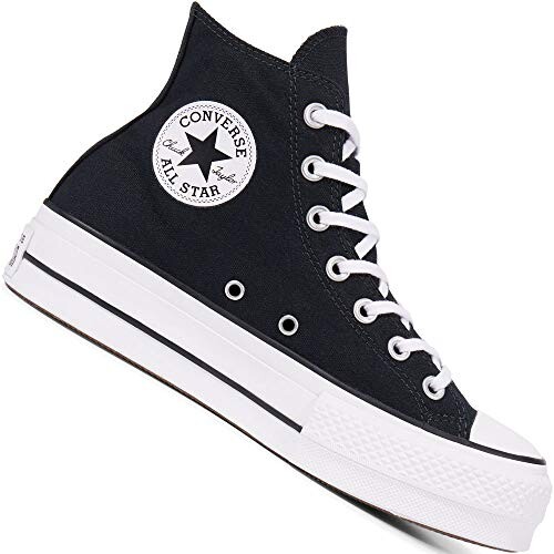 Converse Chuck Taylor All Star Lift Hi Jungle Art Crimson Tint/Black Canvas - Trainers Shoes 
