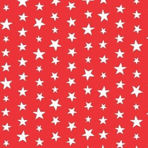 Circus_Star Stripes retro red Fabric | Spoonflower