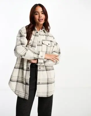 New Look - Surchemise à carreaux - Gris | ASOS