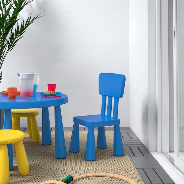 Chaise Enfant IKEA Mammut Intérieur/Extérieur Blanche - Robuste Et Légère