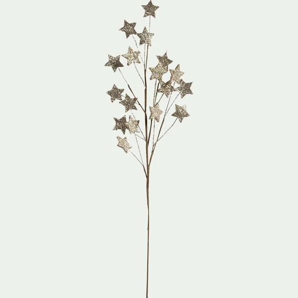 ESTELLA - Branchage de Noël artificiel étoilé H70cm - doré