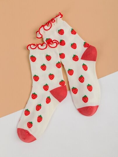 Chaussettes à motif fruit