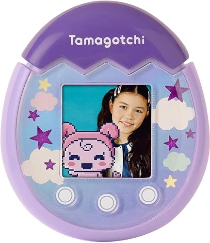 Bandai - Tamagotchi - Tamagotchi PIX - Sky Violet - Animal électronique virtuel avec écran Couleur, Boutons tactiles Jeux et Appareil Photo - 42912