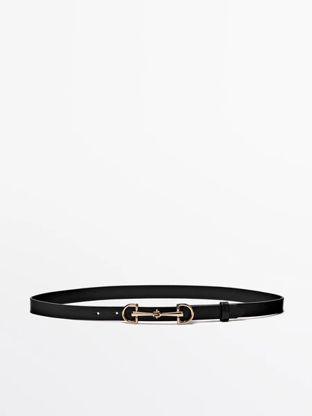 Ceinture équestre en cuir - Massimo Dutti