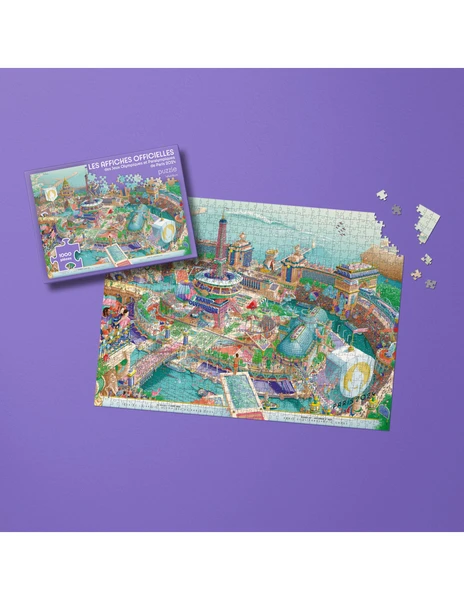 Puzzle - 1000 pièces - 50x70 cm - Les affiches officielles des Jeux Olympiques et Paralympiques de Paris 2024