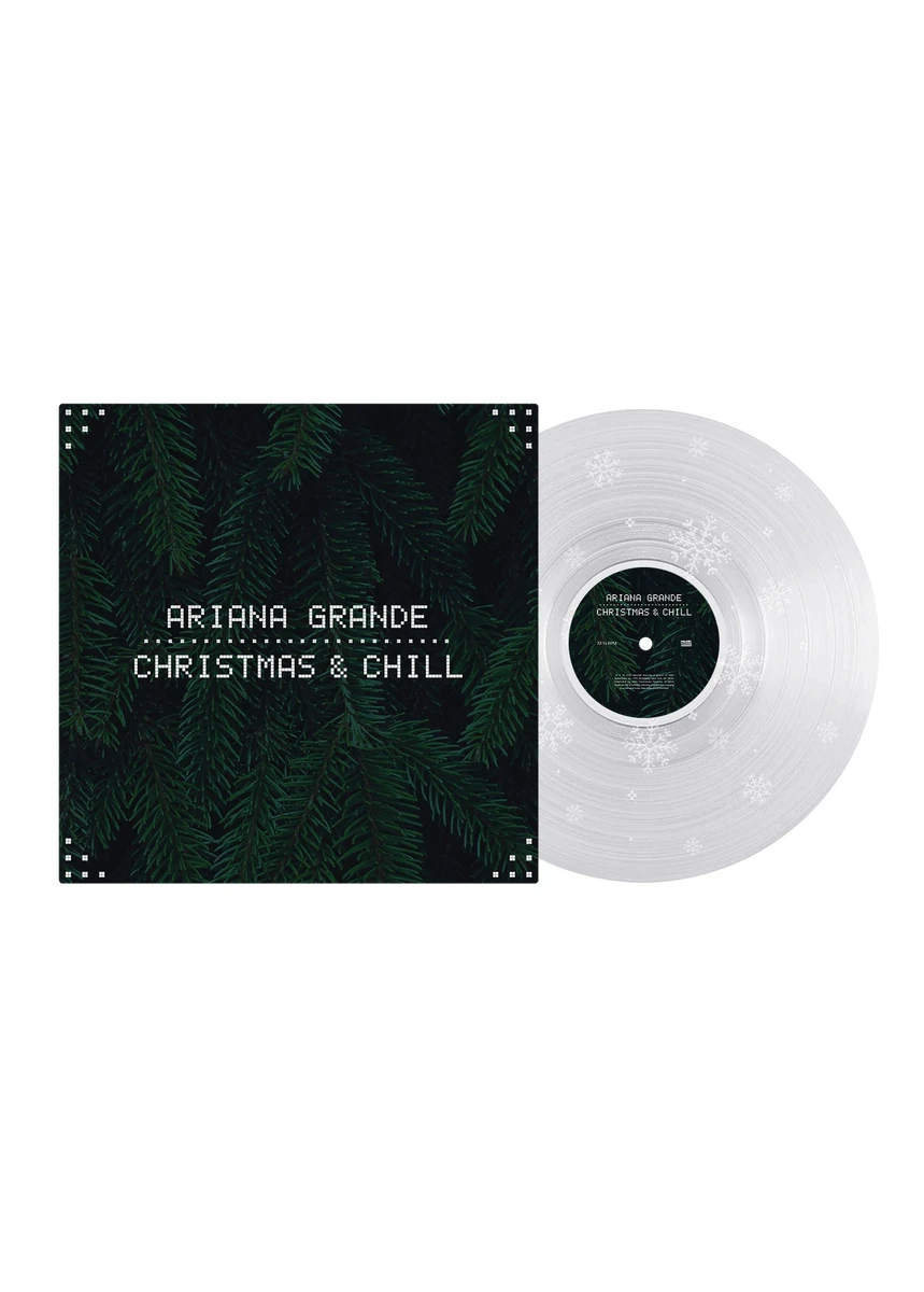 christmas & chill 10th anniversary edition lp (clear w/ snowflake etch - Ariana Grande