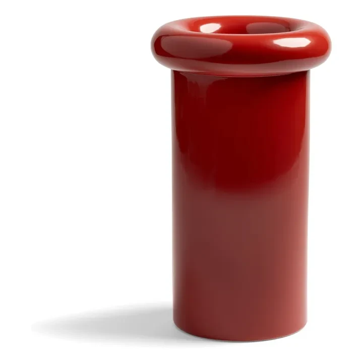 Vase en grès Turban | Rouge