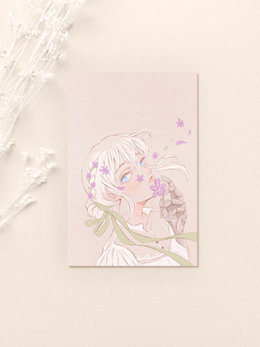 Carte postale - Violet