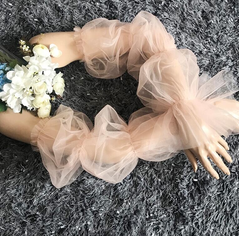 Gant élégant en maille de couleur blanche pour femme, long gant en dentelle pour protection solaire de printemps et d'été, R1558