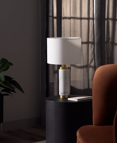 Lampe à poser en marbre blanche Miranda | WestwingNow