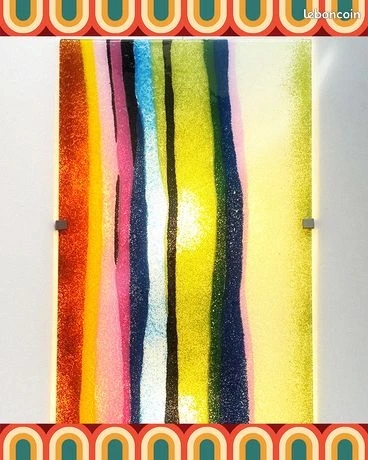 Applique murale vintage - GYLLEN rayures - IKEA 1990