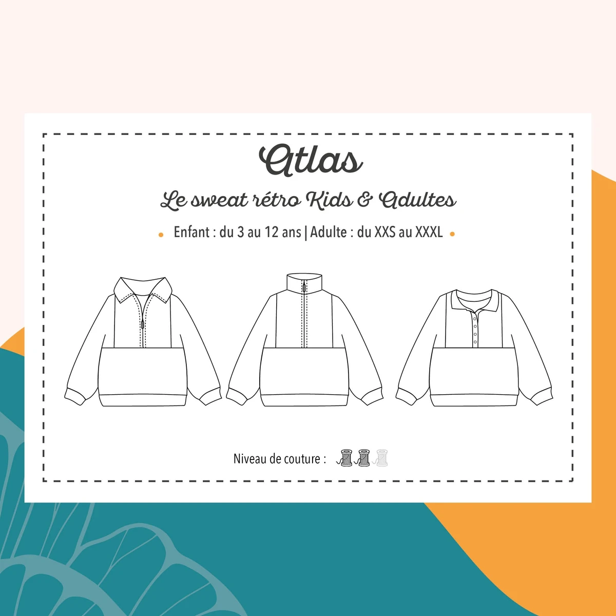 Atlas le sweat rétro | DUO Adulte & Enfant