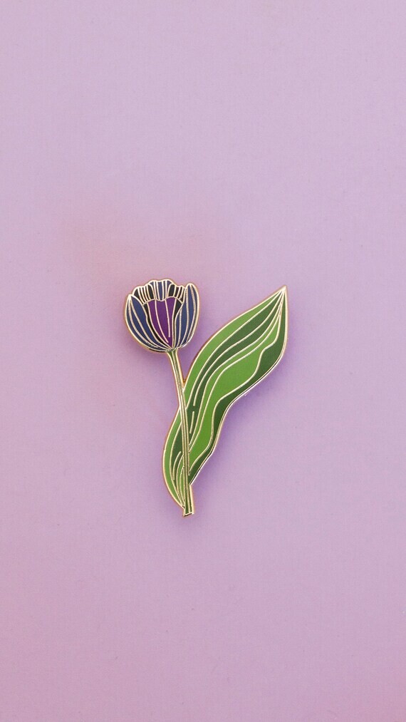 Épingle en émail de tulipe, Cadeau de tulipe, Épingle d’amoureux des fleurs, Badge de tulipe, Épingle à broche de tulipe, Accessoire botanique, Épingle à sac à dos