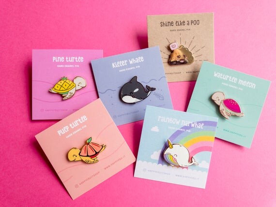 DISCOUNT - secondes vente - Pins orques narwhal arc en ciel tortues légèrement imparfaits - pins avec défauts mineurs - émail Pin Badge
