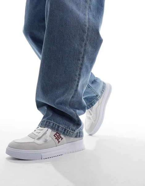 Tommy Hilfiger - Supercup - Baskets à logo monogramme - Blanc