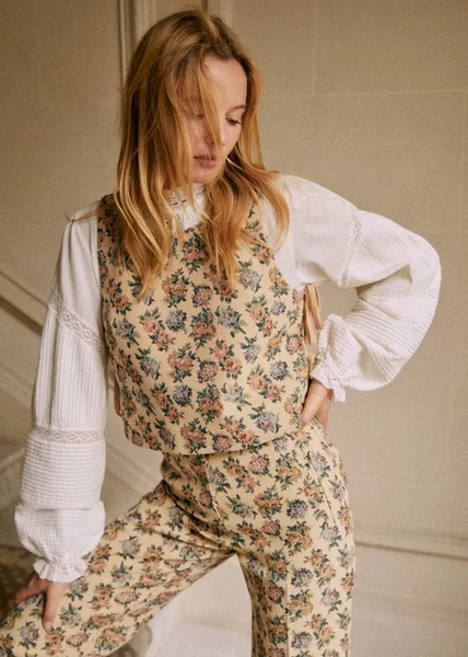 Blouse Jacopo - Jacquard Roselle - Coton recyclé - Sézane