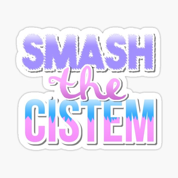 Smash the Cistem • Transgenre et non-binaire • LGBTQ * | Sticker