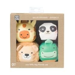 4 balles doudous Dooballs | Jungle - Little Big Friends