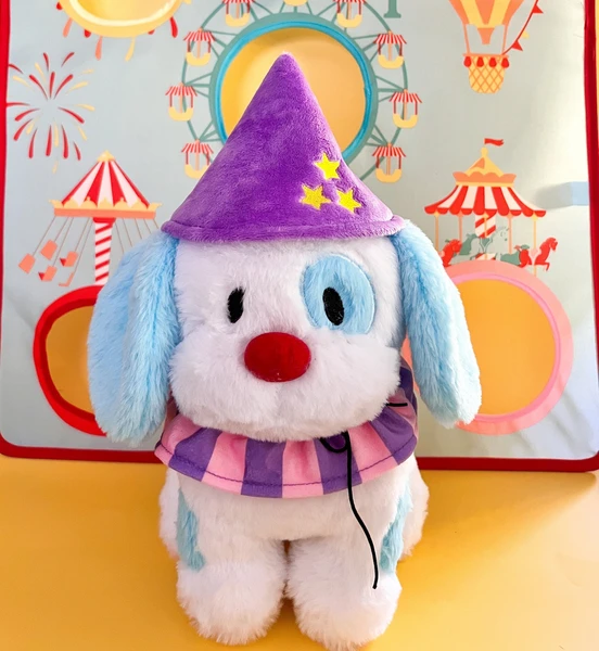 Clown Dog Plush. Circus Plush , Clown Plush , Plush Toy, Clown Gift , Kawaii Plushies, Circus Decor , Clown Decor , Clowncore Decor