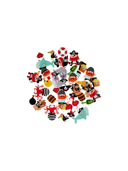 Stickers en mousse fantaisie | 36 pièces. | Multi
