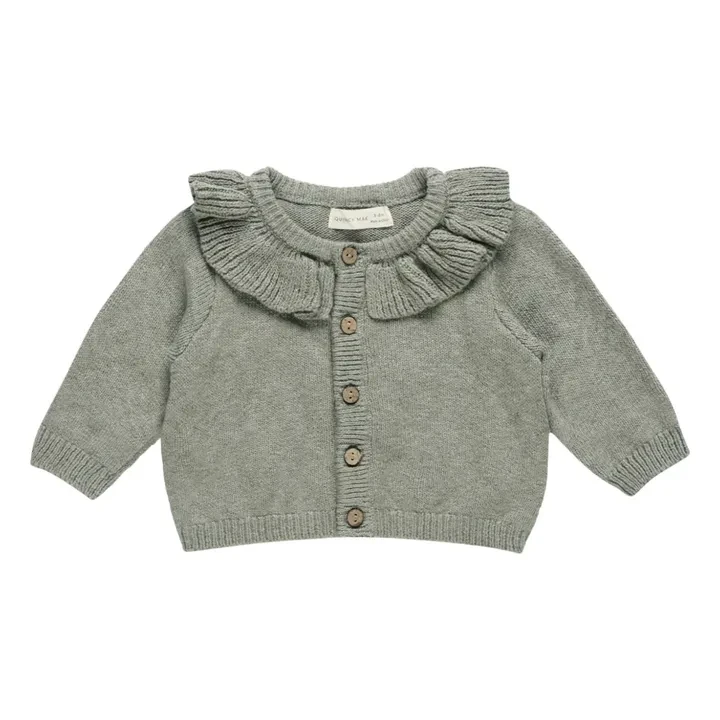 Cardigan Col à Volants | Vert