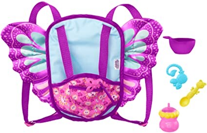 My Garden Baby Mon Porte-Bébé pour poupon Papillon 2-en-1, transformable en sac à langer avec 5 accessoires, jouet pour enfant dès 3 ans, HBH45 : Amazon.fr: Jeux et Jouets